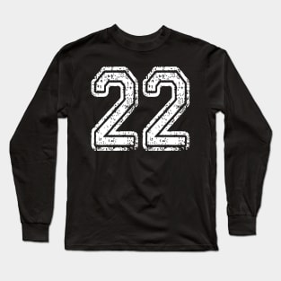 Number 22 Grungy in white Long Sleeve T-Shirt